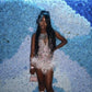 Women's White Short Prom Dress Crystal Beaded Sparkly Birthday Party Dress Homecoming Dress   fg8095
