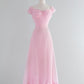 Retro Pink A-line Long Prom Dress,Pink Bridesmaid Dress      fg5991