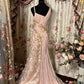 Elegant Pink Tulle Long Prom Gown New Evening Dress     fg7281
