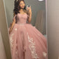 Pink Quinceanera Dresses 3D Flowers Sweet 15 16 Party Off The Shoulder Ball Gown   fg7974