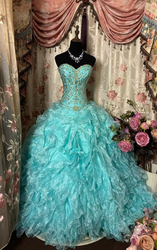 Robe de bal vintage longue sans bretelles, coupe trapèze, fg8042