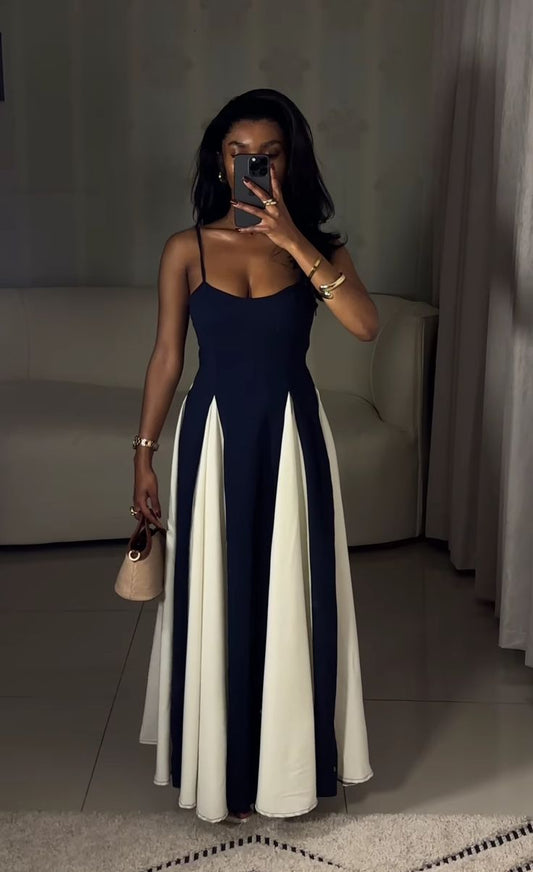 Langes Abendkleid mit Spaghettiträgern fg6800