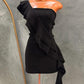 Black Short Evening Dress Homecoming Dress Short Party Dress    fg7753