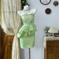 A-Linie Grünes trägerloses Vintage-Ballkleid Langes Abendkleid fg8037