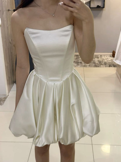 Robe de soirée courte bustier trapèze, robe de bal, robe de soirée courte fg7760