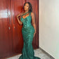 Mermaid Green Long Formal Dress Prom Party Evening Dresses     fg7682