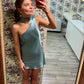 chic short evening dress short party gown      fg5854