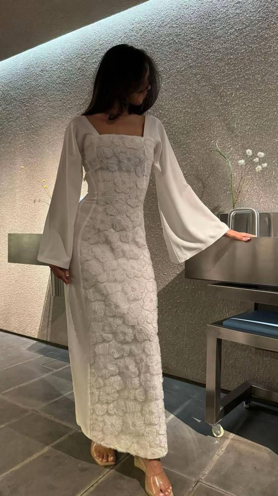 square neck long sleeve prom dress Dark Green Sequins Prom Dress with Long Sleeves Square Neck A Line Prom Gown ARD2847