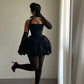 A Line Black Halter Birthday Outfit Short Evening Dress Cocktail Dresses Short Party Dress   fg7984