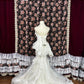 Mermaid Lace Tulle Pearls Long Princess Wedding Dress    fg8173