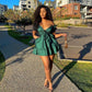 A Line Green Birthday Outfit Short Evening Dress Cocktail Dresses Short Party Dress   fg7977