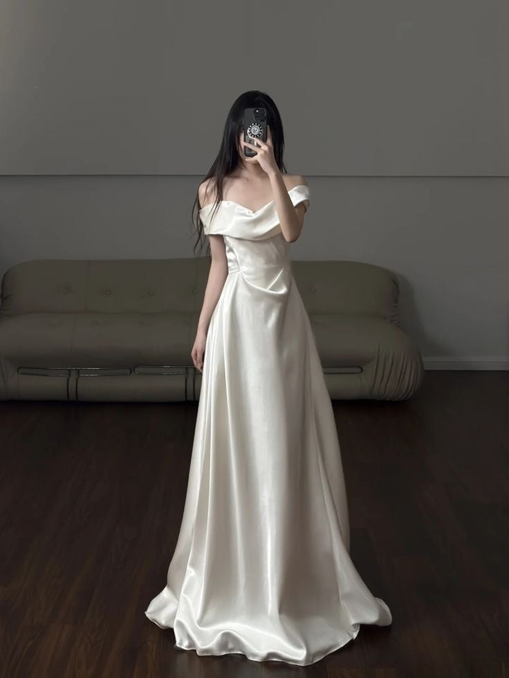 open shoulder formal dress Chic Flare Off-the-Shoulder Front Slit Mermaid Sequined Prom Dresses Charming Open Back Long Evening Dresses With Sweep Train