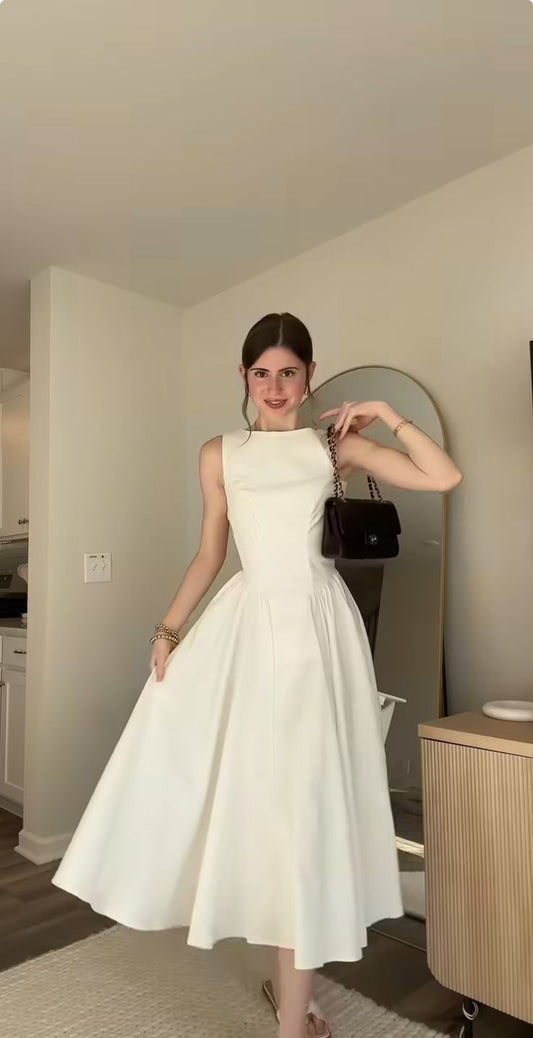 A Line Sleeveless Prom Dress Evening Party Gowns    fg7425