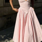 A Line Halter Sleeveless Plaid dress Evening Party Gowns    fg7423
