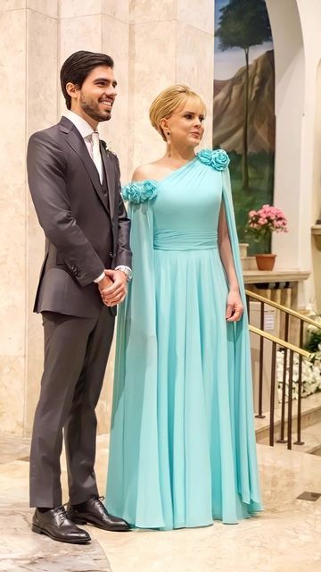 Robe de soirée asymétrique pour mère de la mariée (fg6355)