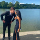 Navy Blue Prom Dress Long Formal Dress       fg5561