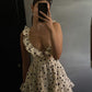 Sexy Black Polka Dots Short Evening Dress Short Party Dress    fg7811