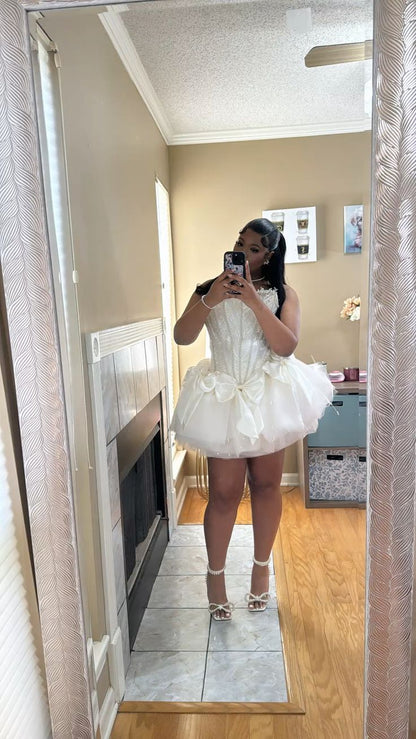 White Birthday Outfit Short Evening Dress Cocktail Dresses Short Party – formalgowns White Birthday Outfit Short Evening Dress Cocktail Dresses Short Party – formalgowns