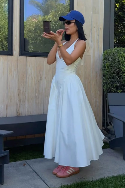 A Line White Halter Party Dresses Evening Dress For Women fg7600 formalgowns A Line White Halter Party Dresses Evening Dress For Women fg7600 formalgowns