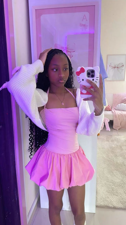 Tenue d'anniversaire rose, robe de soirée courte, robe de cocktail, robe de soirée courte fg7980