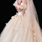 Ivory Off-the-Shoulder 3D Floral Tulle Wedding Ball Gown fg9051