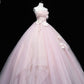 Tulle Lace Applique Long Prom Dresses, Sweet 16 Dresses    fg5704