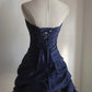 Retro Ball Gown Navy Blue Short Formal 8th Grade Homecoming Dresses Summer Middle School Hoco Dress 16th Birthday Outfits   fg8075