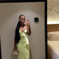 Sexy Green Simple Party Dress Long Evening Dress Prom Dresses    fg7807