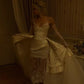 Elegant Spaghetti Strap Satin Lace Wedding Dress Bridal Gown   fg7551