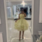 Elegant yellow short prom dress for women    fg6132