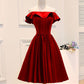 A-Line Satin Short Prom Dress, Homecoming Dress      fg6414