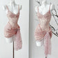 Sexy Straps Mini Tulle Homecoming Dress   fg6185