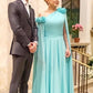 Robe de soirée asymétrique pour mère de la mariée (fg6355)