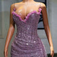 Light Purple High Split Evening Dresses, Sweetheart Mermaid Prom Dresses, Elegant Dresses for Wedding      fg6769