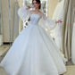 High-Quality Bridal Gowns Long Sleeves Appliques Lace Dress Wedding Dress       fg6320