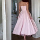 Women's Sleeveless Midi Dress Pink Evening Gown     fg6638