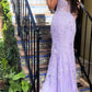 Women Mermaid Lace Prom Dresses Long Appliques Evening Gowns Sleeveless Formal Party Dress      fg6531