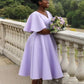 V Neck Evening Dress Fashion Gown Lilac Bridesmaids dresses    fg6067