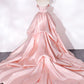 Robe de bal longue en satin à traîne, robe de soirée formelle fg6500