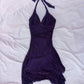 Purple V Neck Short Prom Dresses, Short Formal Homecoming Dresses        fg6282