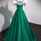 A-Line Satin Long Prom Dresses, A-Line Formal Dresses       fg6312