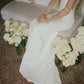 White Satin Simple Mermaid Bridal Dresses Wedding Gown     fg6564