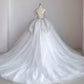 Sparkly Ball Gown Wedding Dresses For Bride 2025 Sweetheart Neckline Beading Sequins Short Sleeve Off The Shoulder Bridal Dresses    fg6439