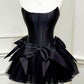 Sleeveless Satin A-Line Mini Homecoming Dress       fg6086