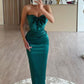 Dark Green Strapless Sleeveless Mermaid Formal Dress      fg6080