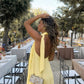 Backless Chiffon Yellow Long Prom Dresses Evening Gowns      fg6573