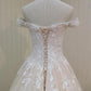 Off The Shoulder Wedding Dress With Sweep Train     fg6601