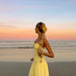 Yellow Beach Dress, Fashion Party Evening Dress      fg6449
