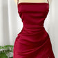 Short Prom Dresses Spaghetti Straps Burgundy Homecoming Dress   fg6119