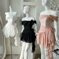 Simple Off The Shoulder Chiffon Birthday Dress Homecoming Dresses      fg6189